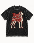 Great Dane Raise the Standard Typography Graphic Washed Tee in Black, flat lay product photo