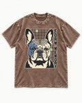 Form Memory Frenchie Washed Tee in Coffee, flat lay product photo