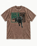 Labrador Retriever Back in Frame Washed Tee in Coffee, flat lay product photo
