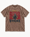 A Better Shih Tzu Entrance Washed Tee in Coffee, flat lay product photo
