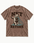 Net Return Labrador Retriever Washed Tee in Coffee, flat lay product photo