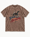 Find Your Bearing German Shorthaired Pointer Washed Tee in Coffee, flat lay product photo