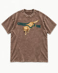 Labrador Retriever Current Form Washed Tee in Coffee, flat lay product photo
