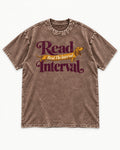 Read the Dachshund Interval Washed Tee in Coffee, flat lay product photo
