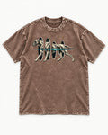 Boxer On Its Own Terms Washed Tee in Coffee, flat lay product photo
