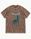 Great Dane Tension Takes Shape Washed Tee in Coffee, flat lay product photo