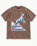 Great Dane Margin Not Required Washed Tee in Coffee, flat lay product photo