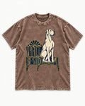 Great Dane's Space Beside Me Washed Tee in Coffee, flat lay product photo