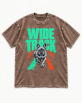 Wide Track Frenchie Washed Tee in Coffee, flat lay product photo
