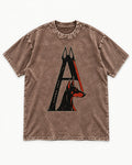 Doberman A Cut Above Washed Tee in Coffee, flat lay product photo