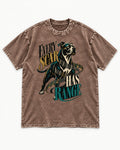 Every Pitbull Scar Has Range Washed Tee in Coffee, flat lay product photo