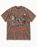 Great Dane Clear the Radius Washed Tee in Coffee, flat lay product photo