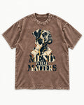 Mend What Matters Boxer Kintsugi Portrait Washed Tee in Coffee, flat lay product photo