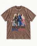 Yorkshire Terrier Identity Has Better Tailoring Washed Tee in Coffee, flat lay product photo