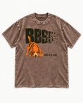 Less Is a Lead Beagle Washed Tee in Coffee, flat lay product photo