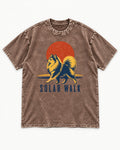 Pomeranian Solar Walk Washed Tee in Coffee, flat lay product photo