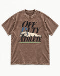 Off Duty Athlete Frenchie Washed Tee in Coffee, flat lay product photo