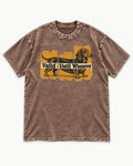Dachshund Valid Until Whenever Washed Tee in Coffee, flat lay product photo
