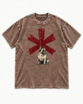 Frenchie More Than a Note Washed Tee in Coffee, flat lay product photo