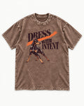 Doberman Dress with Intent Washed Tee in Coffee, flat lay product photo