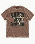 Carry Everything Labrador Retriever Washed Tee in Coffee, flat lay product photo