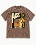 Corgi Power Washed Tee in Coffee, flat lay product photo