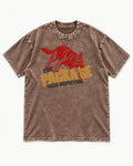 The Package Failed Inspection German Shepherd Dog Washed Tee in Coffee, flat lay product photo