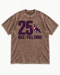 Boston Terrier Full Force Washed Tee in Coffee, flat lay product photo