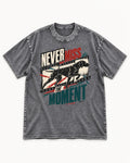 German Shorthaired Pointer Never Miss the Moment Filmstrip Graphic Washed Tee in Gray, flat lay product photo