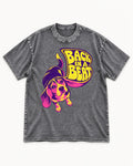 Groovy Beagle Back In A Beat Washed Tee in Gray, flat lay product photo