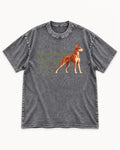 Doberman The Lean Standard Speed Bars Graphic Washed Tee in Gray, flat lay product photo