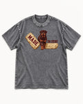 Rottweiler Made to Stay Stepping Stone Graphic Washed Tee in Gray, flat lay product photo