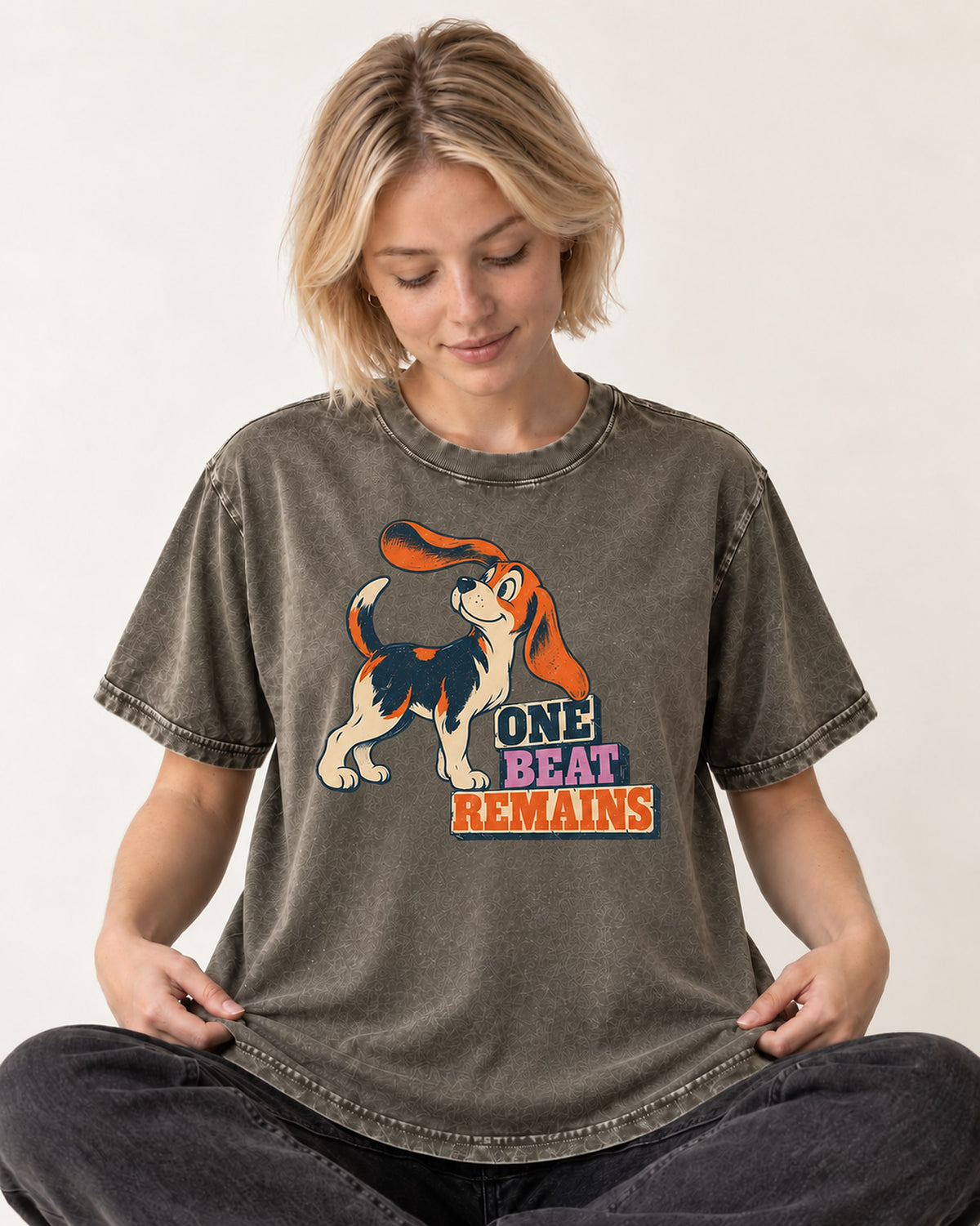 One Beagle Beat Remains Washed Tee